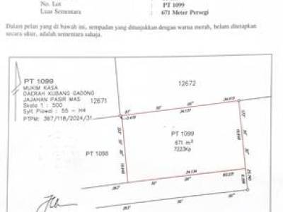 Tanah 7,223 Kaki Persegi