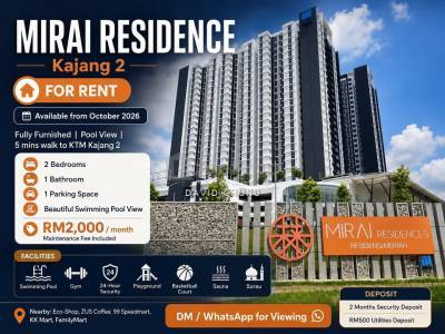 Mirai Residences Condominium For Rent Fully Furnished